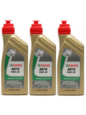 Castrol MTX 10W-40 Motorrad-Getriebeöl 3x 1l = 3 Liter