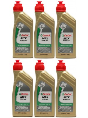 Castrol MTX 10W-40 Motorrad-Getriebeöl 6x 1l = 6 Liter