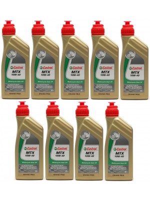 Castrol MTX 10W-40 Motorrad-Getriebeöl 9x 1l = 9 Liter