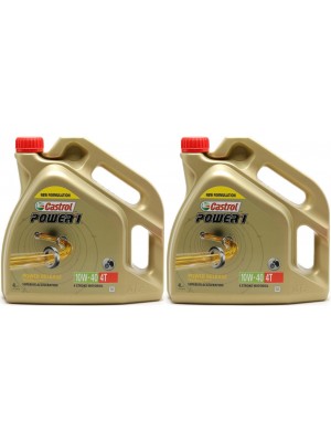 Castrol Power 1 4T 10W-40 Motorrad Motoröl 2x 4l = 8 Liter