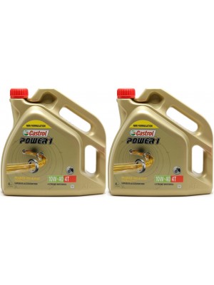 Castrol Power 1 4T 10W-40 Motorrad Motoröl 2x 4l = 8 Liter