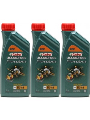 Castrol Magnatec Professional A3 5W-40 Motoröl 3x 1l = 3 Liter