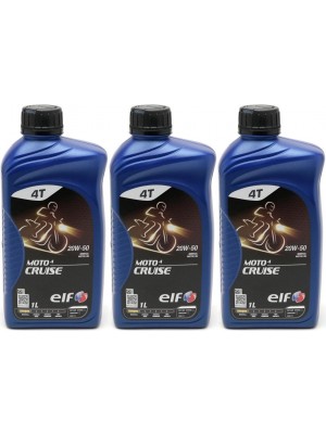 Elf Moto 4 Cruise SAE 20W-50 4T Motorrad Motoröl 3x 1l = 3 Liter