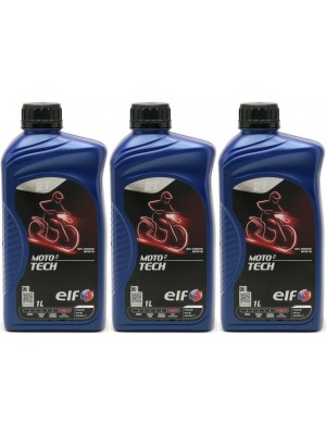 Elf Moto 2 tech 2T vollsynthetisches Motorrad Motoröl 3x 1l = 3 Liter