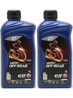 Elf Moto 2 Off Road teilsynthetisches 2T Motorrad Motorenöl 2x 1l = 2 Liter