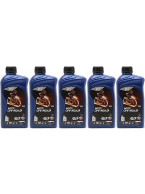Elf Moto 2 Off Road teilsynthetisches 2T Motorrad Motorenöl 5x 1l = 5 Liter