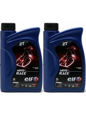 Elf Moto 2 Race 2-T vollsynthetisches 100% Ester Motorrad Motoröl 2x 1l=2 Liter
