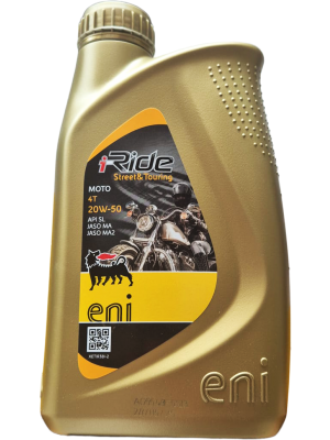 Eni i-Ride Moto (SAE 20W-50) Vollsynthetisches Motorrad Motoröl 1l