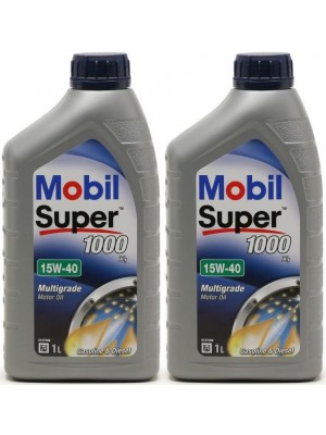 Mobil Super 1000 X1 15W-40 Motoröl 2x 1l = 2 Liter