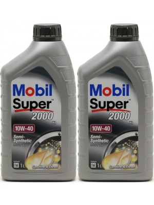 Mobil Super 2000 X1 10W-40 Diesel & Benziner Motoröliter 2x 1l = 2 Liter
