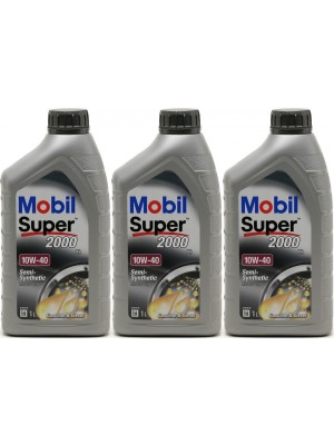 Mobil Super 2000 X1 10W-40 Diesel & Benziner Motoröliter 3x 1l = 3 Liter