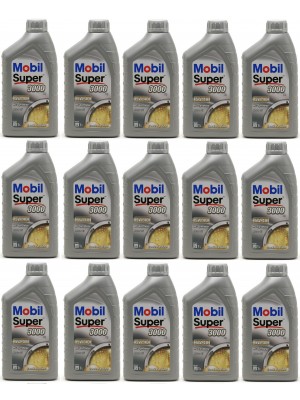 Mobil Super 3000 X1 5W-40 Motoröl 15x 1l = 15 Liter