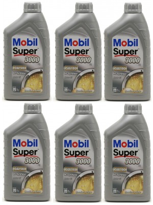 Mobil Super 3000 X1 5W-40 Motoröl 6x 1l = 6 Liter