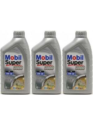 Mobil Super 3000 XE 5W-30 Motoröl 3x 1l = 3 Liter