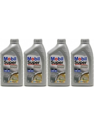 Mobil Super 3000 XE 5W-30 Motoröl 4x 1l = 4 Liter