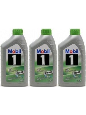 Mobil 1 ESP x3 0W-40 Motoröl 3x 1l = 3 Liter