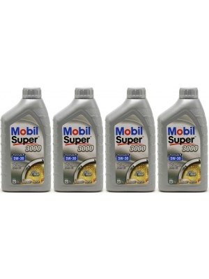 Mobil Super 3000 Formula R 5W-30 Motoröl 4x 1l = 4 Liter