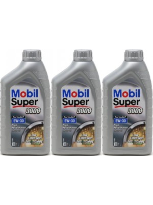 Mobil Super 3000 Formula P 5W-30 Motoröl 3x 1l = 3 Liter