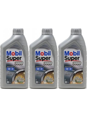 Mobil Super 3000 Formula P 5W-30 Motoröl 3x 1l = 3 Liter