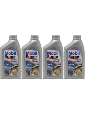 Mobil Super 3000 Formula P 5W-30 Motoröl 4x 1l = 4 Liter