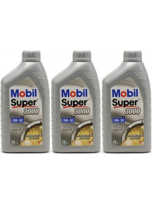 Mobil Super 3000 Formula V Longlife 5W-30 Motoröl 3x 1l = 3 Liter