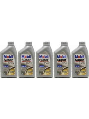 Mobil Super 3000 Formula V Longlife 5W-30 Motoröl 5x 1l = 5 Liter