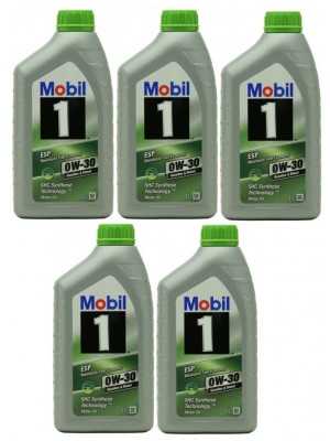 Mobil 1 ESP 0W-30 (504.00/ 507.00) Motoröl 5x 1l = 5 Liter