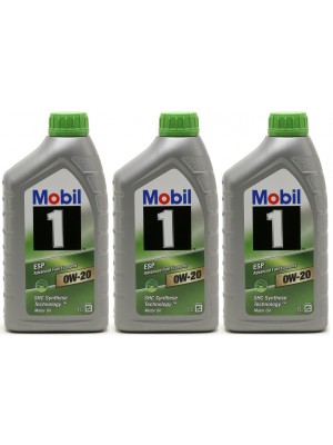 Mobil 1 ESP X2 0W-20 Motoröl 3x 1l = 3 Liter