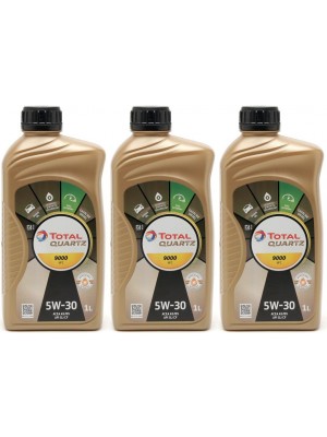 Total Quartz 9000 NFC 5W30 Motoröl 3x 1l = 3 Liter