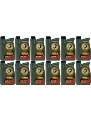 Total Quartz 9000 Energy 0W-40 Motoröl 12x 1l = 12 Liter