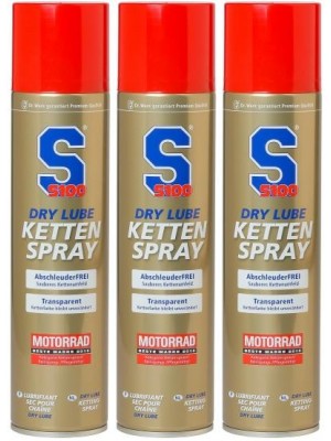 S100 Dry Lube Kettenspray 3x 400 Milliliter