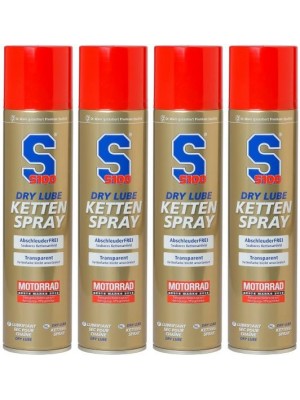 S100 Dry Lube Kettenspray 4x 400 Milliliter