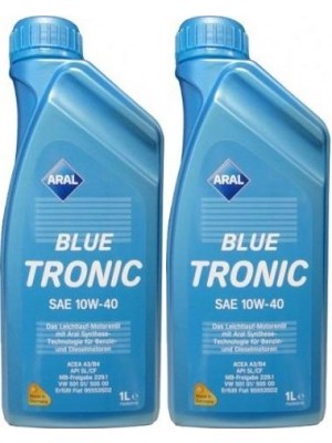 Aral Blue Tronic 10W-40 Diesel & Benziner Motoröliter 2x 1l = 2 Liter