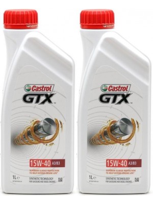 Castrol GTX 15W-40 A3/B3 Motoröl 2x 1l = 2 Liter