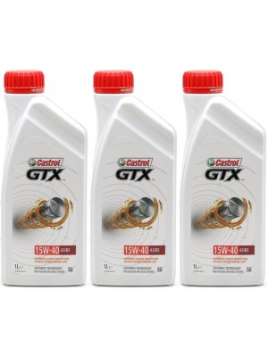 Castrol GTX 15W-40 A3/B3 Motoröl 3x 1l = 3 Liter