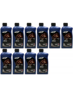 Elf Moto 4 Road SAE 10W-40 4T Motorrad Motoröl 10x 1l = 10 Liter