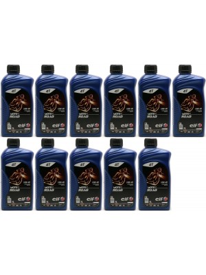 Elf Moto 4 Road SAE 10W-40 4T Motorrad Motoröl 11x 1l = 11 Liter