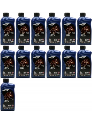 Elf Moto 4 Road SAE 10W-40 4T Motorrad Motoröl 13x 1l = 13 Liter