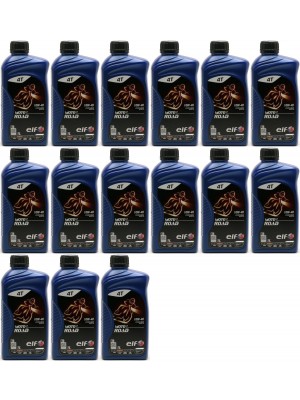 Elf Moto 4 Road SAE 10W-40 4T Motorrad Motoröl 15x 1l = 15 Liter