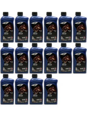 Elf Moto 4 Road SAE 10W-40 4T Motorrad Motoröl 16x 1l = 16 Liter