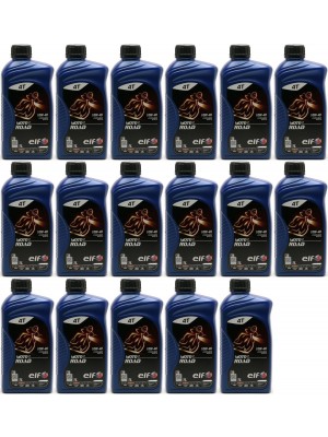 Elf Moto 4 Road SAE 10W-40 4T Motorrad Motoröl 17x 1l = 17 Liter