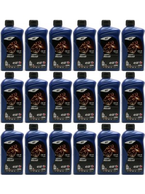 Elf Moto 4 Road SAE 10W-40 4T Motorrad Motoröl 18x 1l = 18 Liter