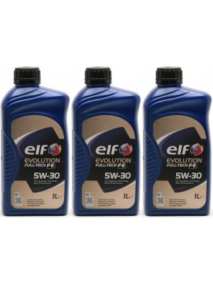 Elf Evolution Full Tech FE 5W-30 Motoröl 3x 1l = 3 Liter