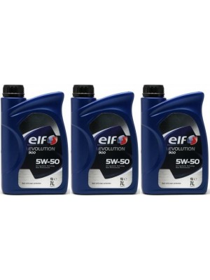 Elf Evolution 900 5W-50 Motoröl 3x 1l = 3 Liter