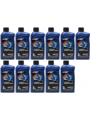 Elf Scooter 2 Street Max teilsynthetisches Motorrad Motoröl 11x 1l = 11 Liter