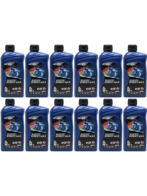 Elf Scooter 2 Street Max teilsynthetisches Motorrad Motoröl 12x 1l = 12 Liter