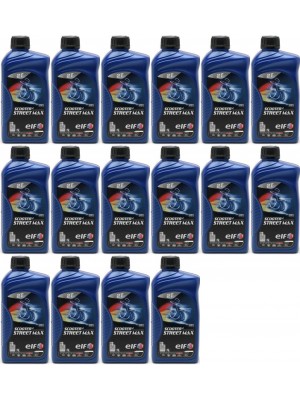 Elf Scooter 2 Street Max teilsynthetisches Motorrad Motoröl 16x 1l = 16 Liter