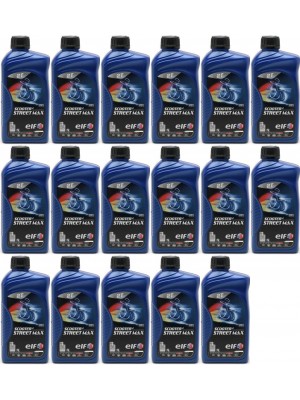 Elf Scooter 2 Street Max teilsynthetisches Motorrad Motoröl 17x 1l = 17 Liter