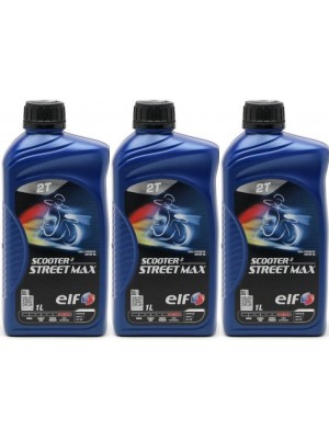 Elf Scooter 2 Street Max teilsynthetisches Motorrad Motoröl 3x 1l = 3 Liter