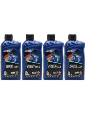 Elf Scooter 2 Street Max teilsynthetisches Motorrad Motoröl 4x 1l = 4 Liter